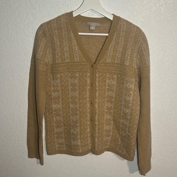 J. Crew 100% Lambswool Fair Isle Grandpa Cardigan Size Small - Picture 1 of 6